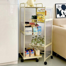 [Llevá 2 Pagá 1] Armario Organizador Articulado de 4 Niveles Hecho en Acero Inoxidable con Rueditas