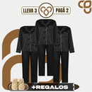 [Llevá 3 Pagá 2] Pijama Femenino en Satén y Seda Hielo (Confort y Suavidad Únicos) + Pantufas de Regalo