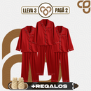 [Llevá 3 Pagá 2] Pijama Femenino en Satén y Seda Hielo (Confort y Suavidad Únicos) + Pantufas de Regalo