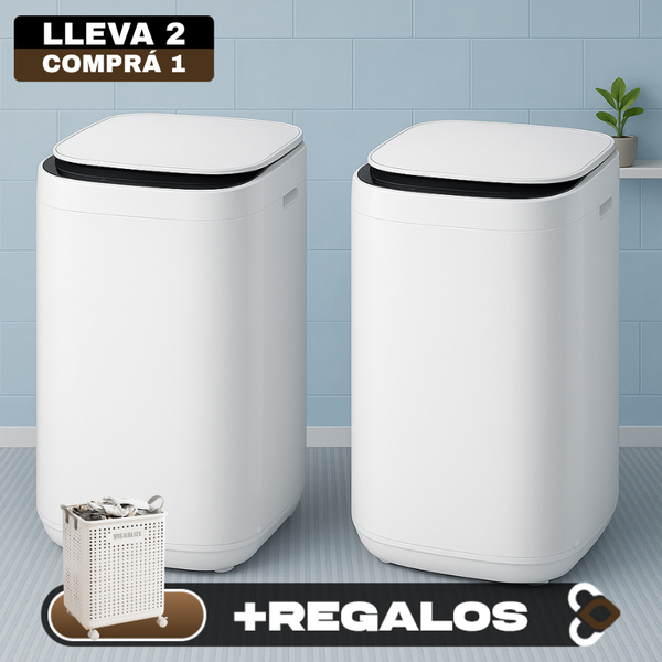 [Llevá 2 Pagá 1] Mini Lavadora TurboWash Inteligente (Ahorrá Agua, Espacio y Tiempo) + Cesto de Lavado de Regalo