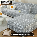 [Llevá 2 Pagá 1] Funda para Sofá Milano en Poliéster y Elastano (¡Estilo, Protección y Confort Instantáneo!) +2 Fundas de Almohadón de Regalo