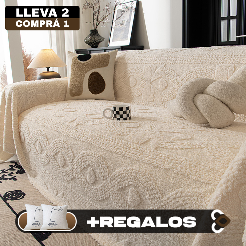 [Llevá 2 Pagá 1] Funda para Sofá Completa en Algodón +2 Regalos: Fundas para Almohadones