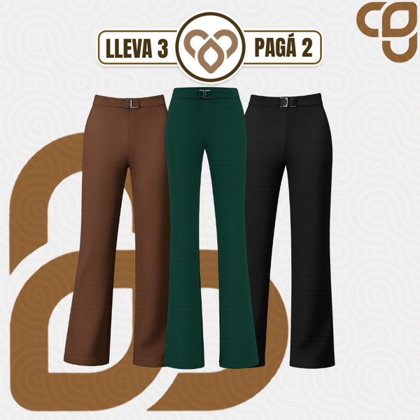 [Llevá 3 Pagá 2] Pantalón Social Femenino en Seda Hielo y Poliéster Diorah (Diseño Fino y Encantador)