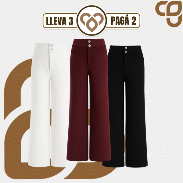 [Llevá 3 Pagá 2] Pantalón Social Femenino en Seda Hielo y Poliéster Diorah (Diseño Fino y Encantador)